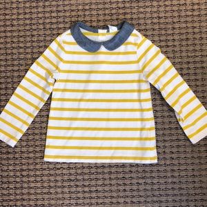 GAP long sleeved Peter Pan collar shirt - 2T